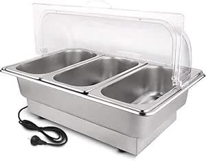 Buy Shoppers Hub PNQ Electric SS Chaffing Dish Containing 3 Units of 1/ ...