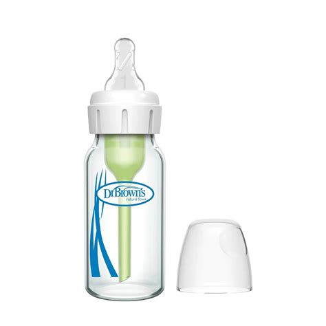 Dr. Brown’s Anti-Colic Options+ Narrow Glass Baby Bottle - 120ml - Slow ...