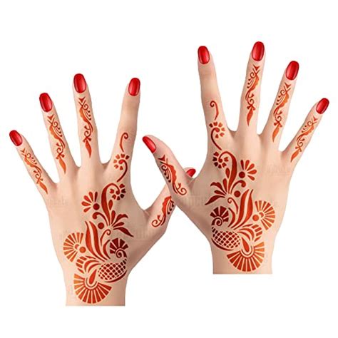 Apcute Henna Design Stickers Set of - 2 Piece | Mehandi Tattoo stencil ...