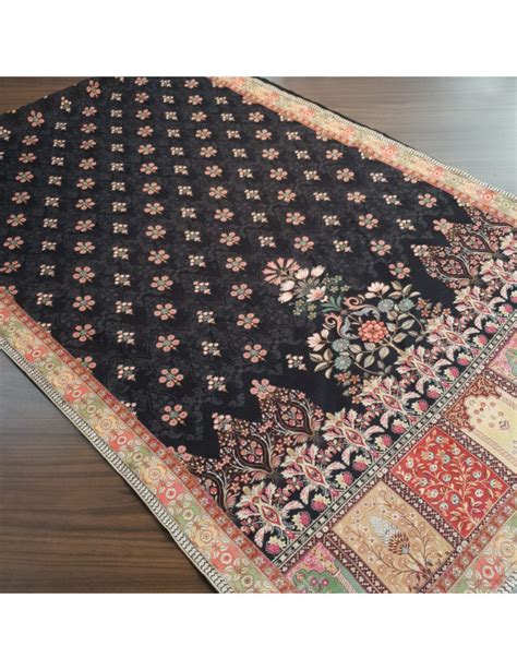 Set 40-1st May - Rich Black Small Flower Printed Muslin - Beautiful ...