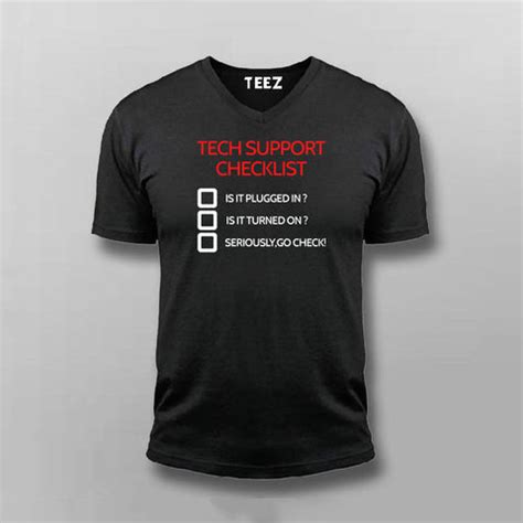 Tech Support Checklist Funny Programmer T-shirt For Men – TEEZ.in