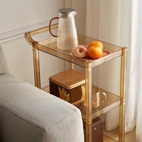 GLDWEY 3 Tier Acrylic Bar Cart,Rolling Cart with Wheels and India | Ubuy