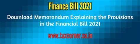 Download Memorandum Explaining the Provisions in the Financial Bill 2021