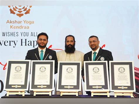 Akshar Yoga Kendraa Scripts History, Creates 5 Guinness World Records ...