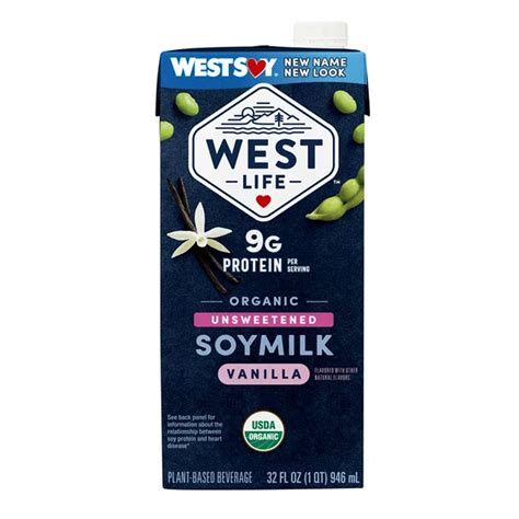 West Life Organic Unsweetened Soymilk Vanilla -- 32 fl oz - Vitacost