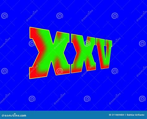 Roman Numeral 25 in Various Colors Stock Illustration - Illustration of ...