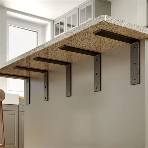 Countertop Support Bracket 2 Pack Heavy Duty Countertop Hidden Bracket 12″ x 6″ x 2 1/2″ L ...