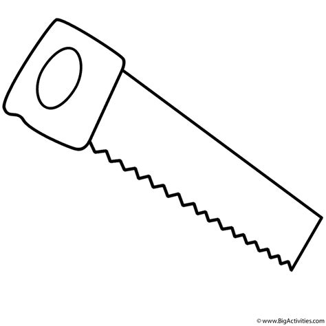 Saw Coloring Page Saw Coloring Pages Getcolorings Printable Getdrawings ...