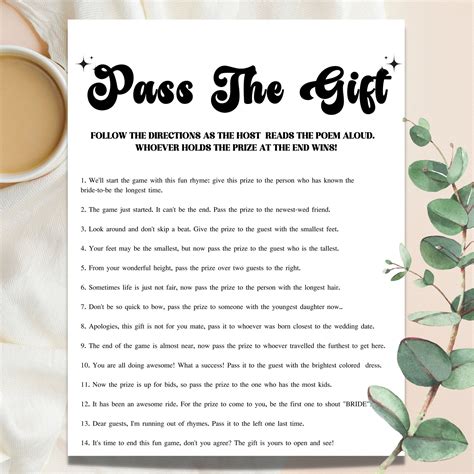 Retro pass the prize bridal shower game bridal shower pass the prize ...