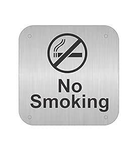 Courtly Pure Premium Stainless Steel Self Adhesive No Smoking Signage ...