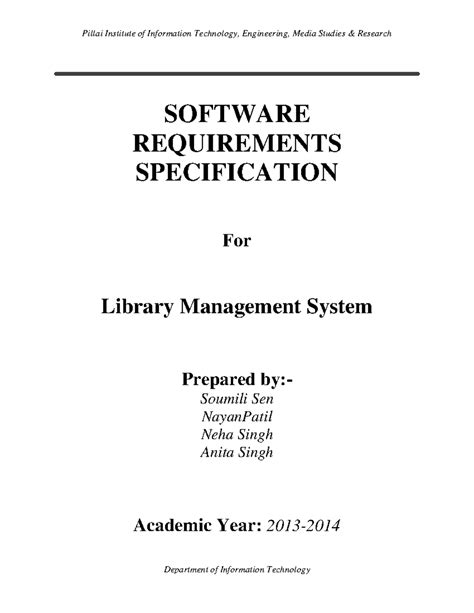 Softwarerequirementsspecificationlms-140218113229-phpapp 01 - SOFTWARE ...