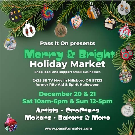 Holiday Market Vendor Info – Pass It On Sales