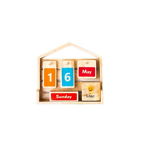 IVEI Educational Wooden Calendar for Kids - Fun & Educational, Ideal ...