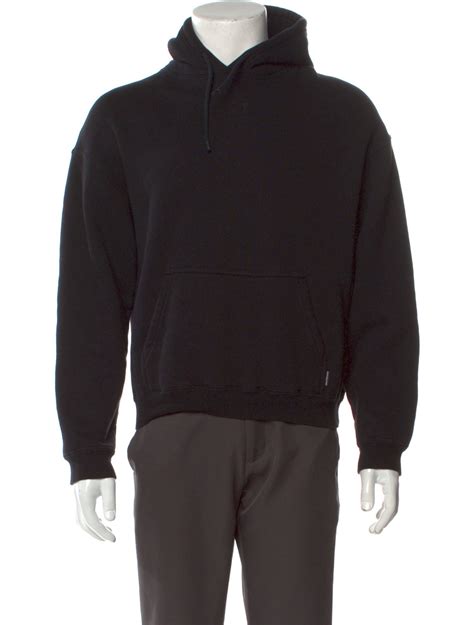 Versace Printed V-Neck Hoodie - Black Sweatshirts & Hoodies, Clothing ...