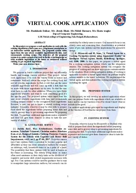 Res1 sample - Summary Digital Forensics - 1 VIRTUAL COOK APPLICATION Mr ...