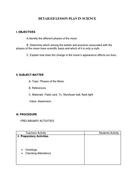 Image result for Lesson Plan Science