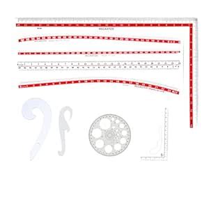 Recastos Tailoring Excellence: 9-Piece Fashion Designing Ruler and ...