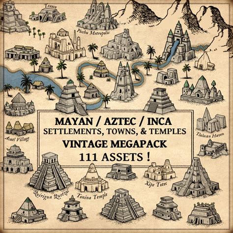 Aztec Mayan Ruins Map