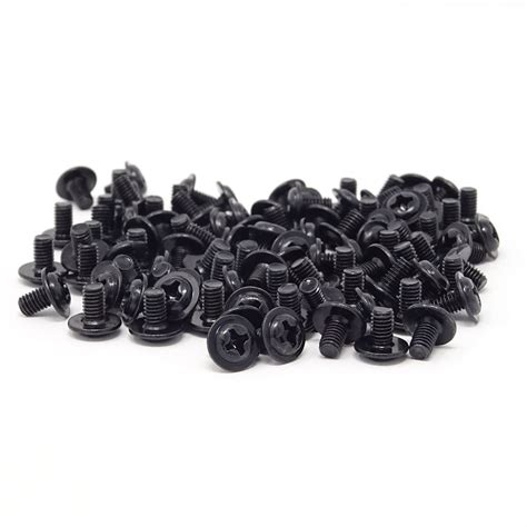 HONBAY 100PCS M3x5 Black Zinc Round Head PC Mounting Computer Screws ...