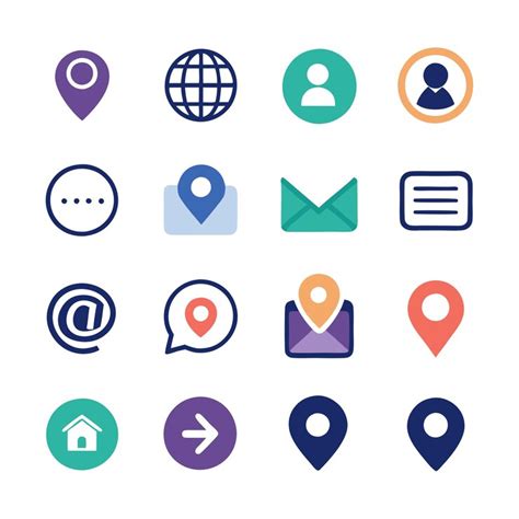 Contact icon set collection vector illustration | Premium AI-generated ...