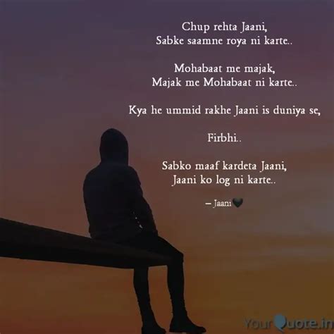Chup rehta Jaani, Sabke s... | Quotes & Writings by Jaani Sahab | YourQuote