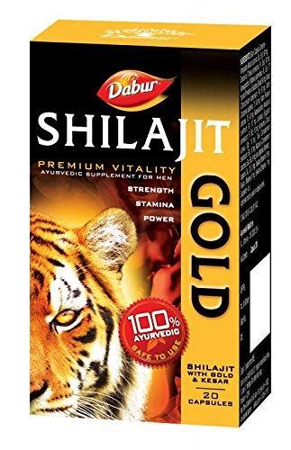 Buy Dabur Shilajit Gold for Strength, Stamina and Power - 20 Capsules ...