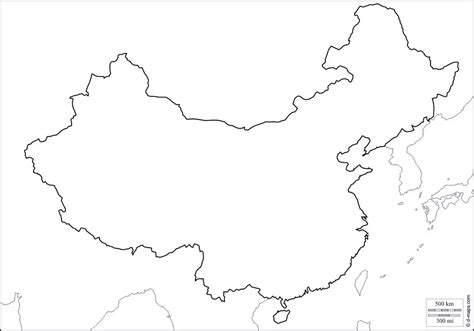 China Map Printable Single-Color 的图像结果