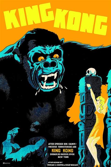 King Kong 1933 Danish Poster Retro Vintage Classic India | Ubuy