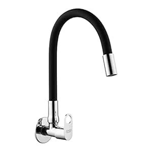SPAZIO Prime Brass Sink Cock Tap/Sink Faucet with Black 360 Degree ...