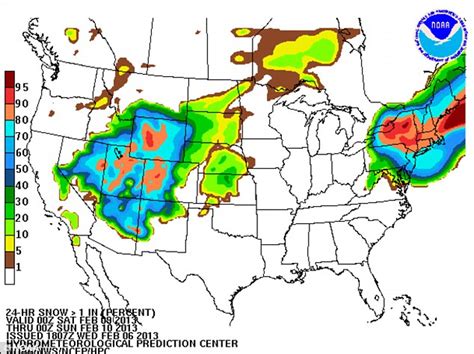 Where snow could be measured in inches — or feet — in the East this weekend