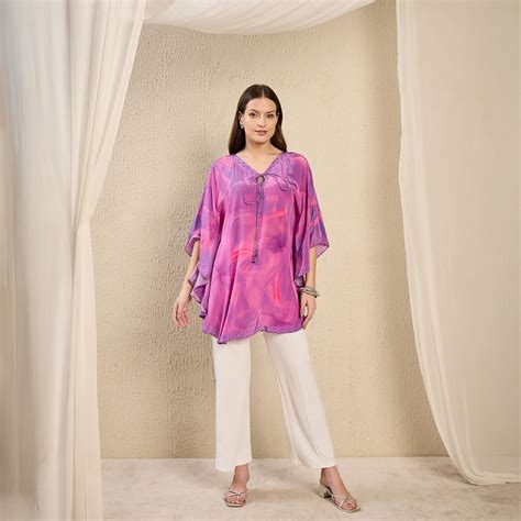 Purple Embellished Floral Keyhole Top – First Resort by Ramola Bachchan
