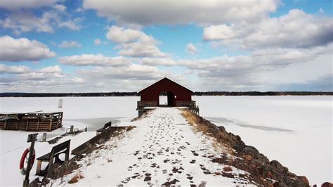Wallpaper gazebo, pier, trail, snow, winter hd, picture, image