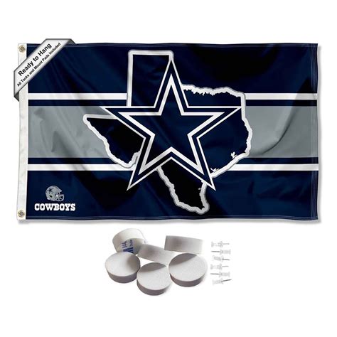 Dallas Cowboys TX State Banner Flag with Tack Wall Pads - State Street ...