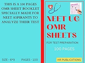 Neet ug omr sheets booklet (200 questions): Latest neet omr sheets for ...
