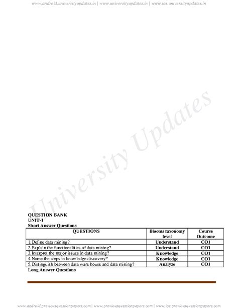 DM Questions & Answer Key - CSE Final Exam Review - Studocu