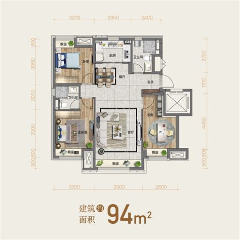 保利堂悦3室2厅94平米户型图-楼盘图库-大连新房-购房网