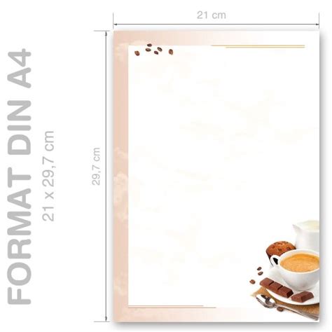 Papelería tienda online | CAFÉ CON LECHE | 50 Hojas formato DIN A4