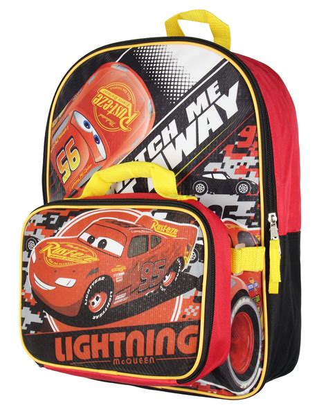 Snapklik.com : Disney Cars Lightning McQueen 16" Kids Backpack And ...