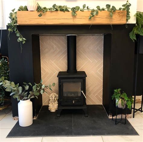 Tile Wood Stove Hearth Ideas