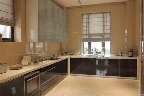 新中式别墅厨房橱柜装修效果图欣赏-房天下装修效果图