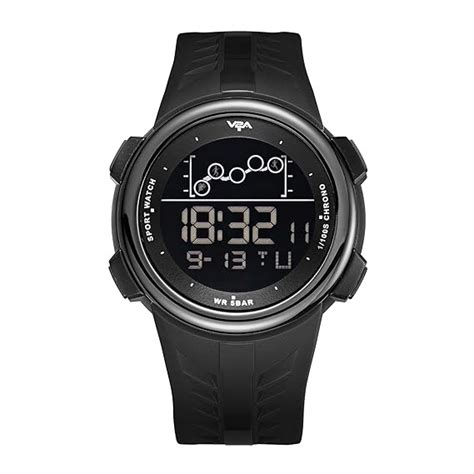 V2A Digital 5ATM Waterproof Sports Watch for Men with Stopwatch ...