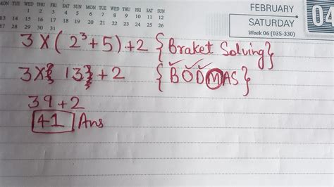 3x(2^3+5)+2 Bodmas rule - Brainly.in