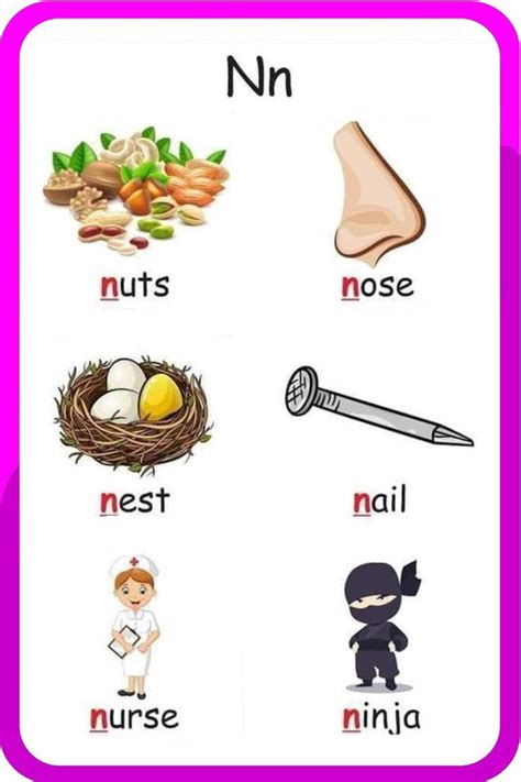 Words From N | N Words For kids | Kids Vocabulary Words | Words That ...