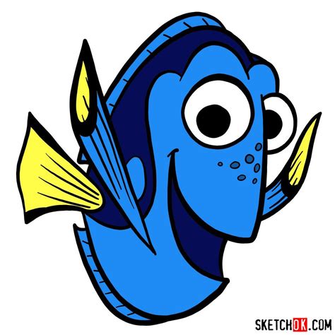 How to Draw Dory, the Friendliest Fish Around | Finding Dory