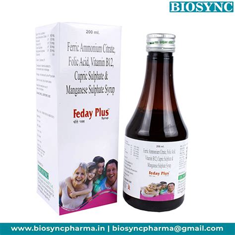 Feday Plus - Ferric Ammonium Citrate, Folic Acid, Vitamin B12, Cupric ...