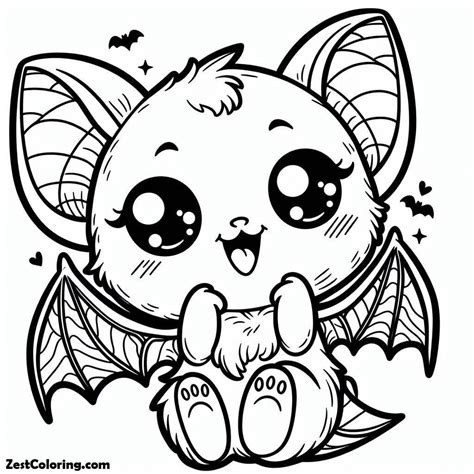 Cute Bat Coloring Pages
