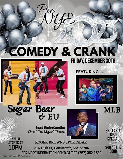 An evening filled with comedy and jamming to live Go-Go bands!, Roger ...