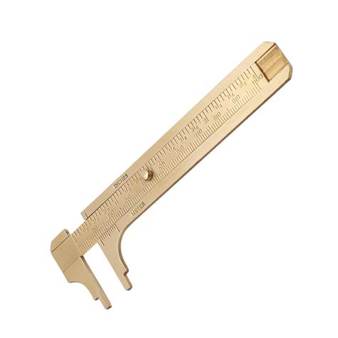 Buy Retro Vernier Caliper, 1pc Mini Brass Sliding Gauge Pocket Vernier ...