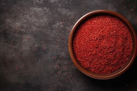 Quinoa raw red quinoa seeds in bowl on gray stone background top view ...
