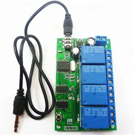 AD22B04 MT8870 4 Channel Relay DTMF Tone Signal Decoder Remote Control ...